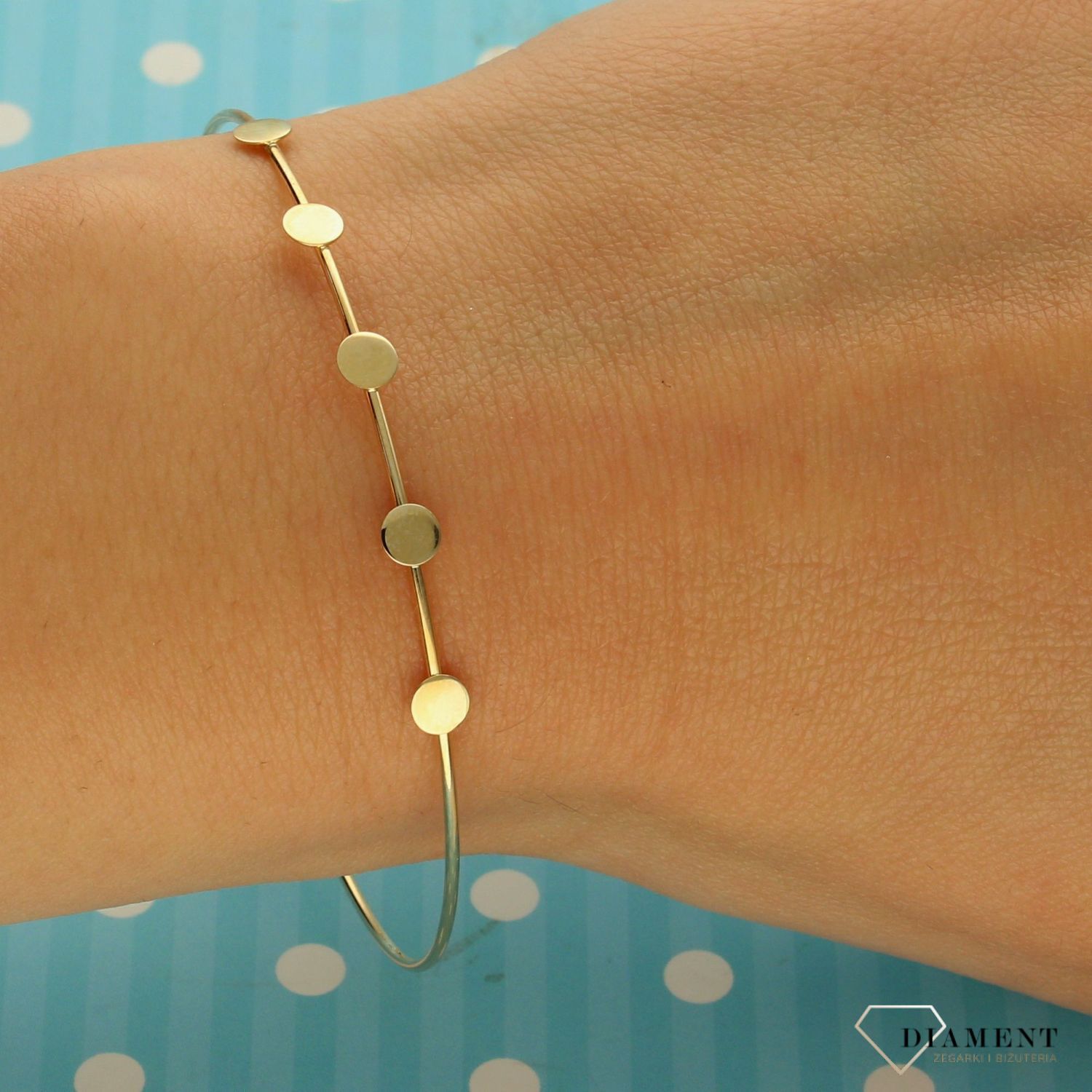 Złota bransoletka sztywna 585 okrągła BR 5308 (2).jpg